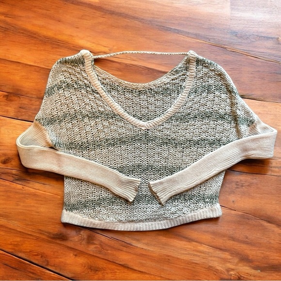 FREE PEOPLE Slubby Striped Pullover Sweater – Sea Mist – Size S - Picture 8 of 16